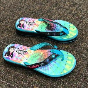 skechers twinkle toes flip flops